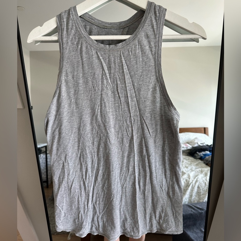 Lululemon Open-back Gray Tank Top